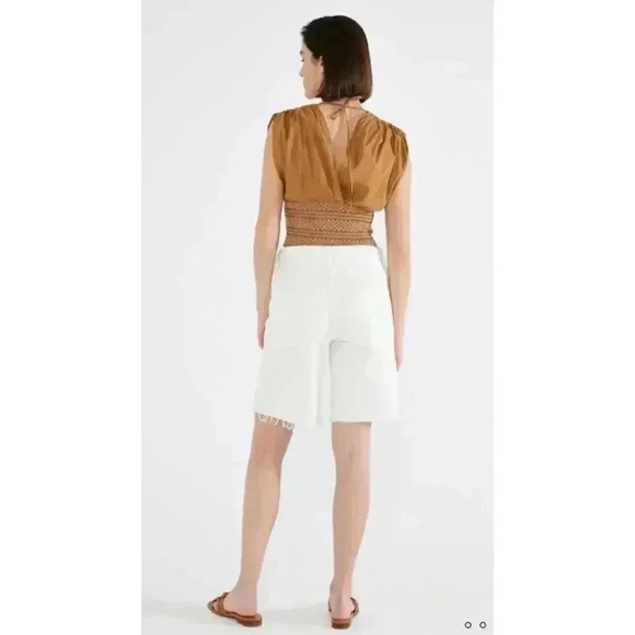 ETICA DENIM Narin Relaxed Long Short White Laser Vortex NEW NWT! - Picture 5 of 9